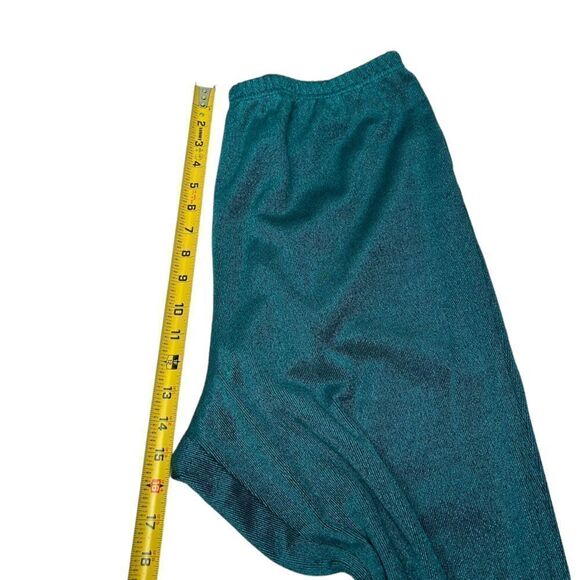 Vintage Blue Matching Blazer Set High Rise Blue Capri Pants Ankle Pants Stretch - Picture 6 of 13